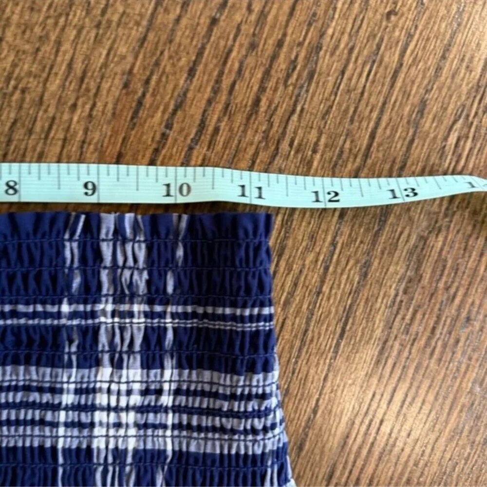 Hill House The Delphine Nap Skirt White and Blue Plaid – Size Small 1658 - Picture 9 of 10